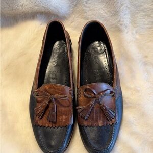 Cole Haan Brown and Black Tassel Loafers